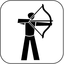 icon_bogenschiessen_schwarz_auf_weiss_250px
